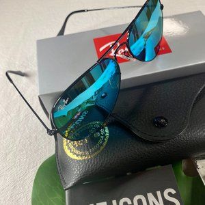 NWT Rayban 3025 Blue Aviators Sunglasses 58mm